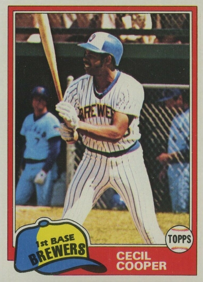 1981 Topps Cecil Cooper #555 Baseball Card
