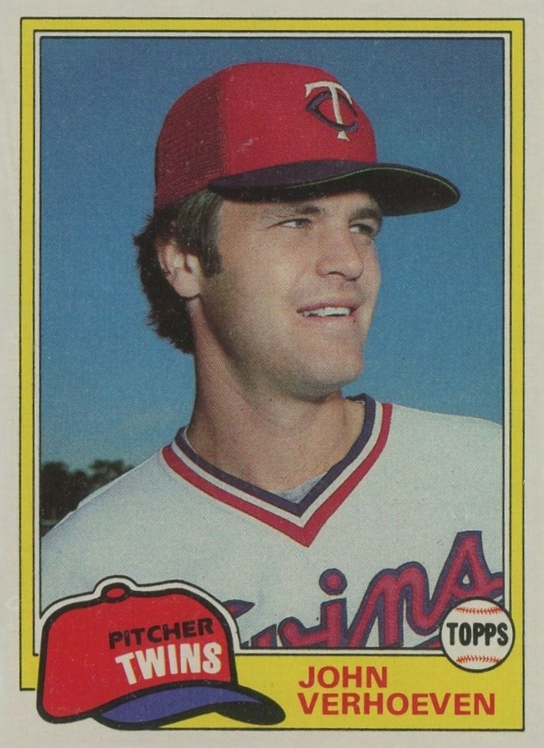 1981 Topps John Verhoeven #603 Baseball Card