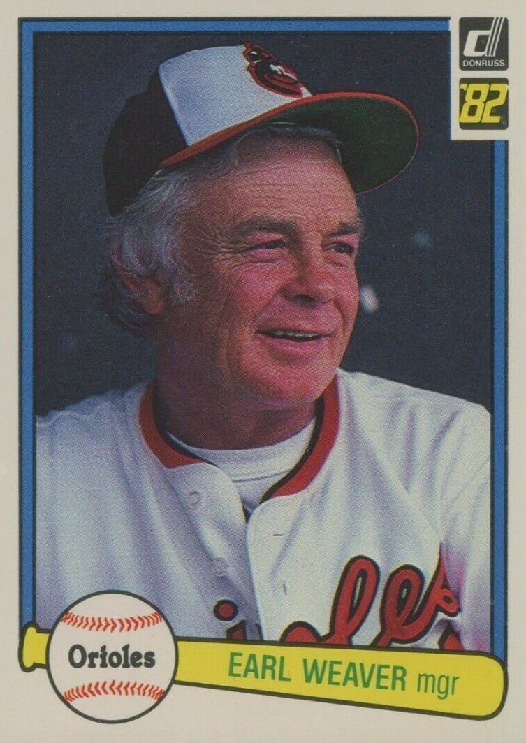 1982 Donruss Earl Weaver #27 Baseball Card