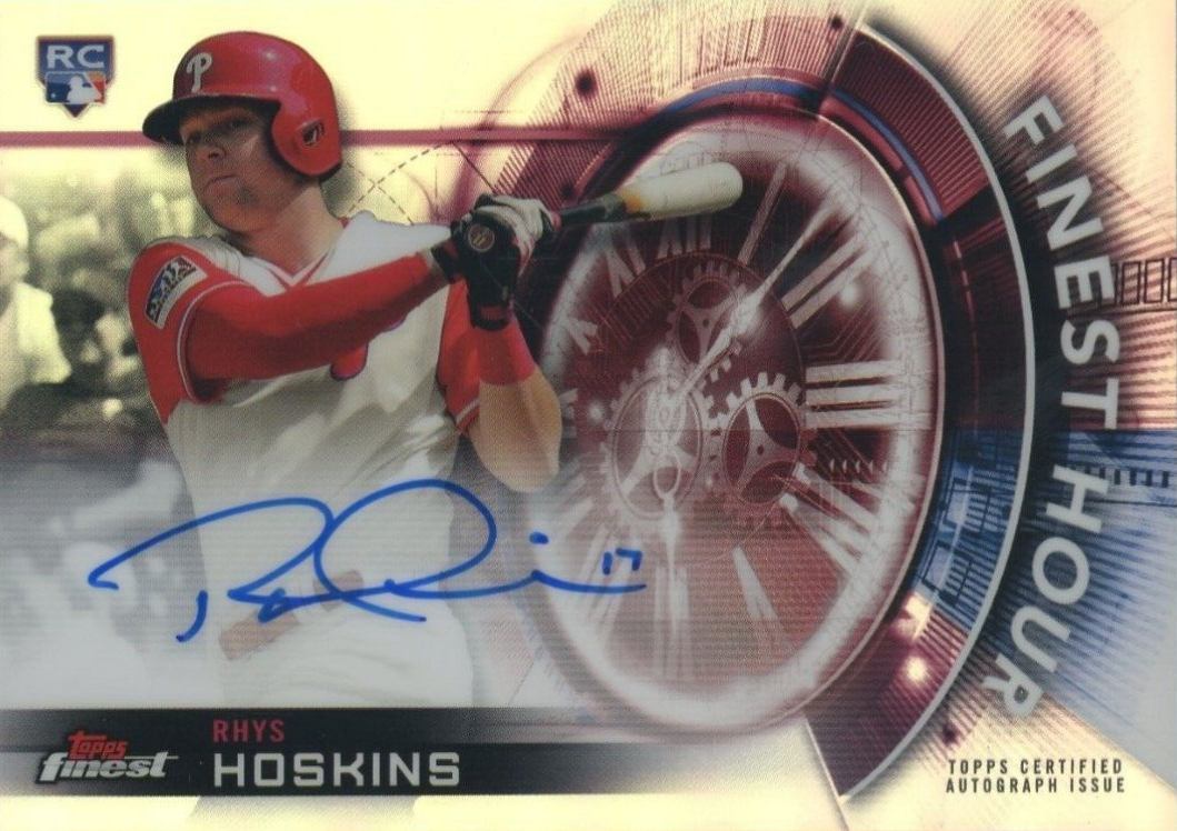 2018 Finest Finest Hour Autographs Rhys Hoskins #RH Baseball Card