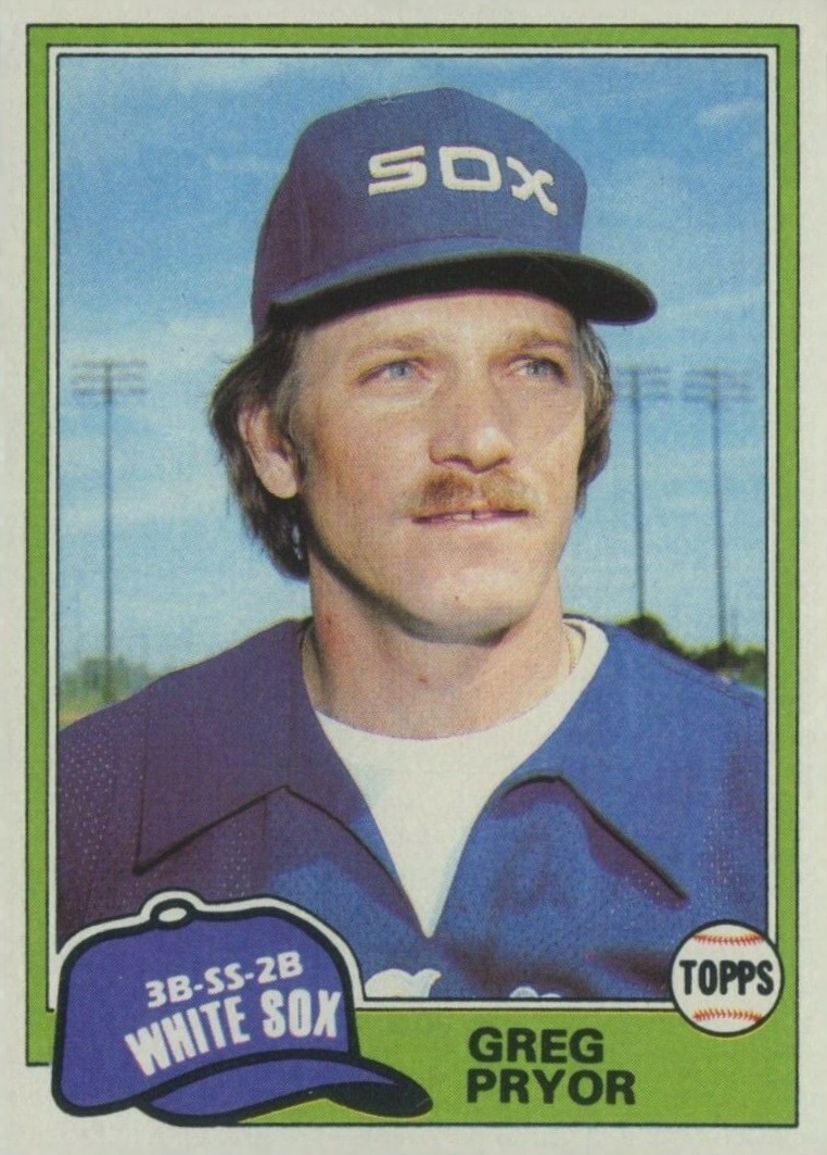 1981 Topps Greg Pryor #608 Baseball Card