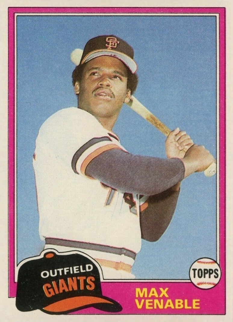 1981 Topps Max Venable #484 Baseball Card