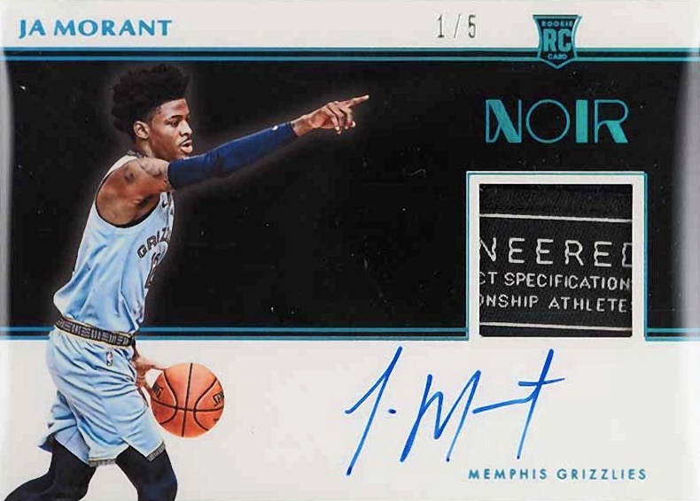 2019 Panini Noir Ja Morant #354 Basketball Card