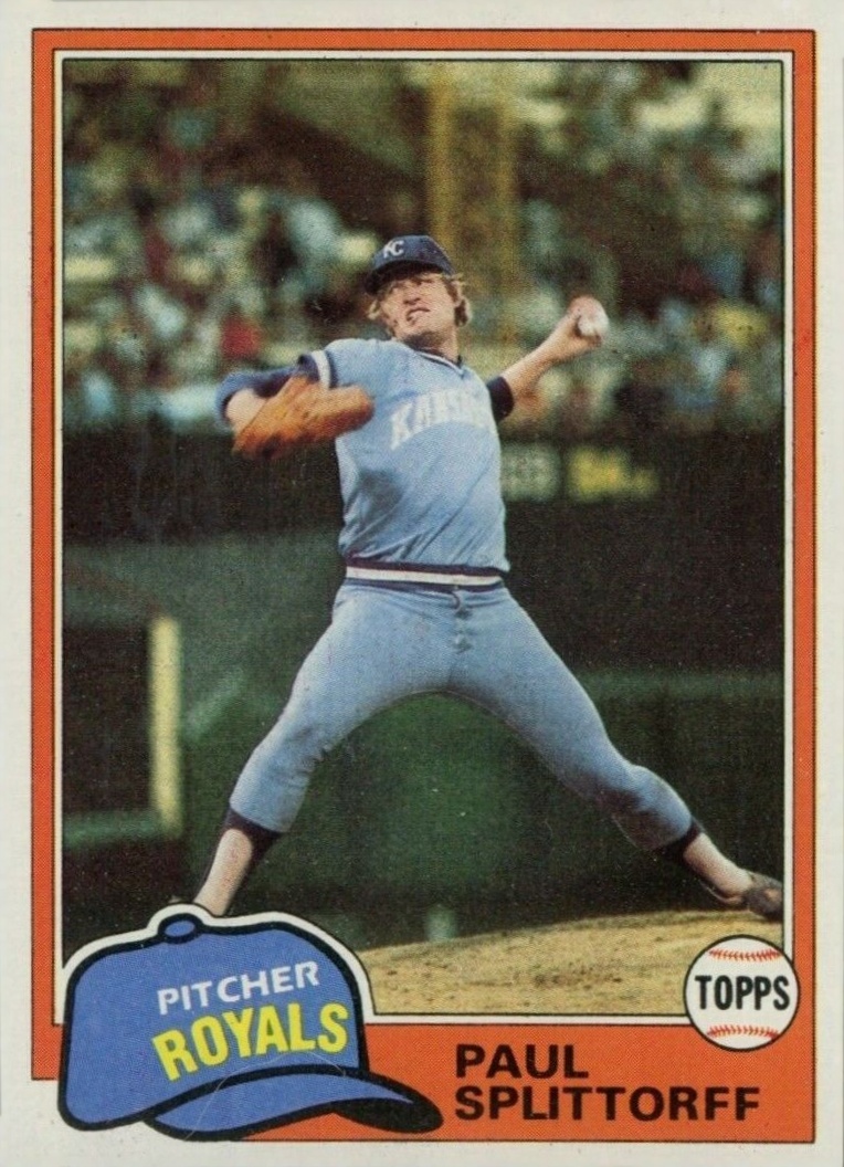 1981 Topps Paul Splittorff #218 Baseball Card