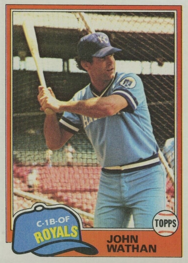 1981 Topps John Wathan #157 Baseball Card
