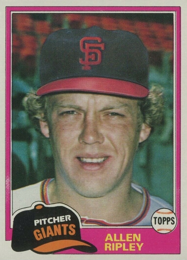 1981 Topps Allen Ripley #144 Baseball Card