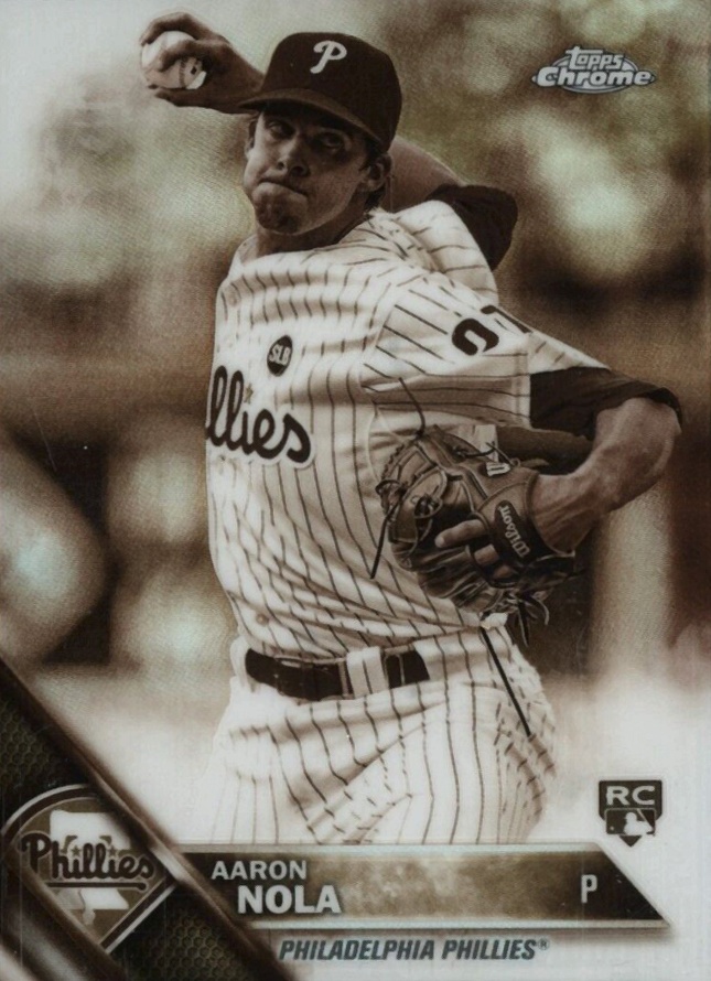 2016 Topps Chrome Aaron Nola #114 Baseball Card