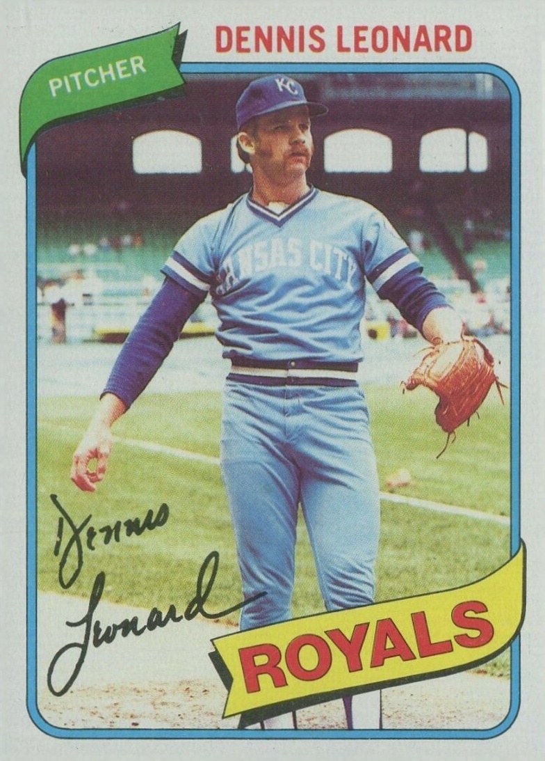 1980 Topps Dennis Leonard #565 Baseball Card