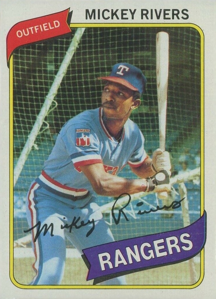 1980 Topps Mickey Rivers #485 Baseball Card
