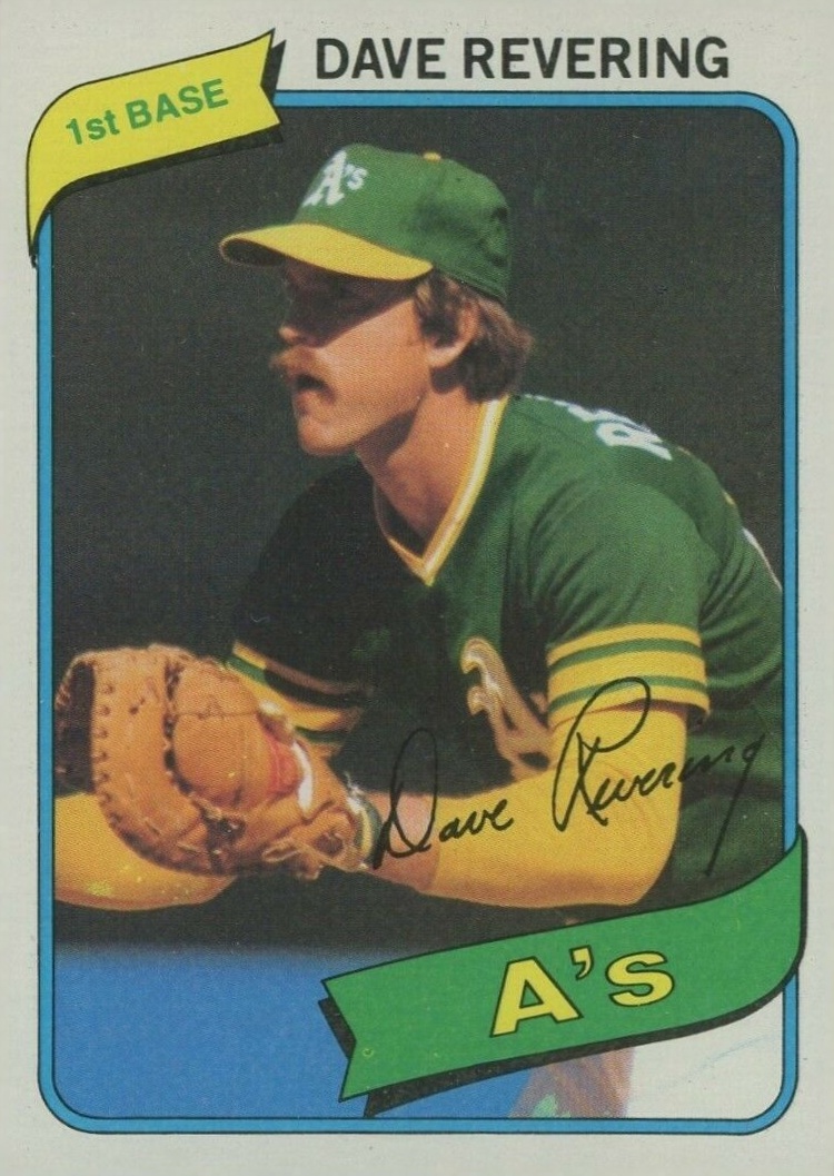 1980 Topps Dave Revering #438 Baseball Card