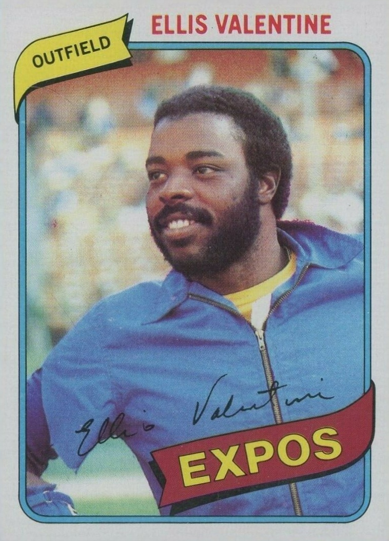 1980 Topps Ellis Valentine #395 Baseball Card