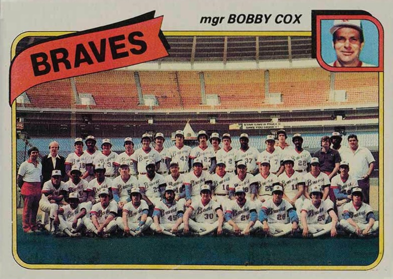 1980 Topps Braves Team #192 Baseball Card