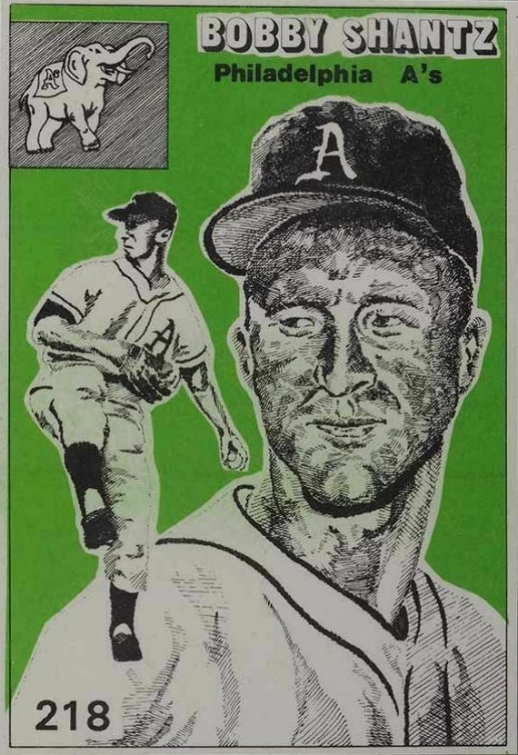 1984 O'Connell & Son Ink Mini Prints Bobby Shantz #218 Baseball Card