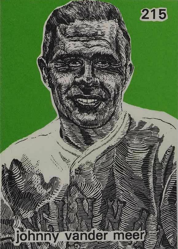 1984 O'Connell & Son Ink Mini Prints Johnny Vander Meer #215 Baseball Card
