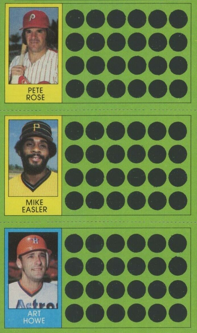 1981 Topps Scratch-Offs Art Howe/Mike Easler/Pete Rose # Baseball Card
