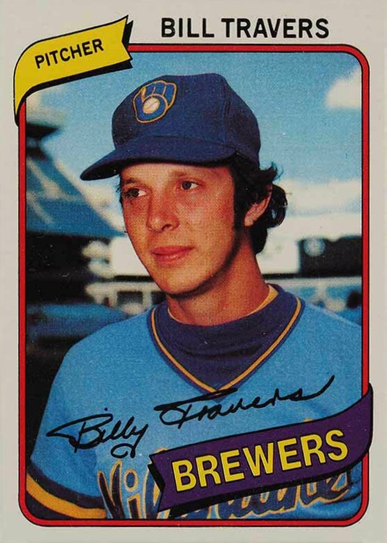 1980 Topps Bill Travers #109 Baseball Card