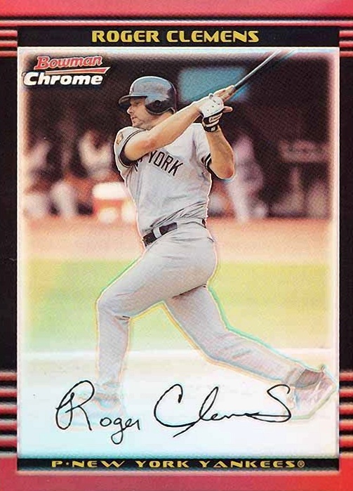 2002 Bowman Chrome Roger Clemens #76 Baseball Card