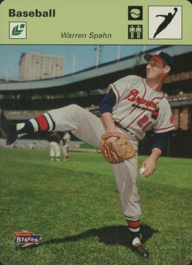 2005 Leaf Sportscaster Warren Spahn #49 Baseball Card