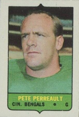 1969 Topps Four in One Single Pete Perreault # Football Card