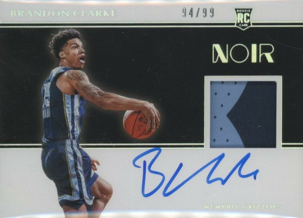 2019 Panini Noir Brandon Clarke #364 Basketball Card
