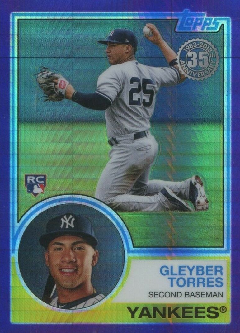 2018 Topps Silver Pack 1983 Chrome Promo Gleyber Torres #147 Baseball Card
