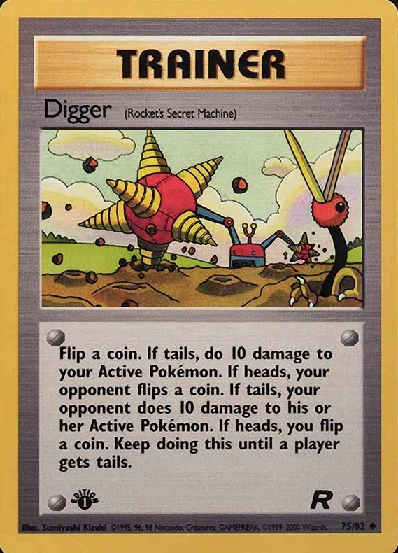 2000 Pokemon Rocket Digger #75 TCG Card