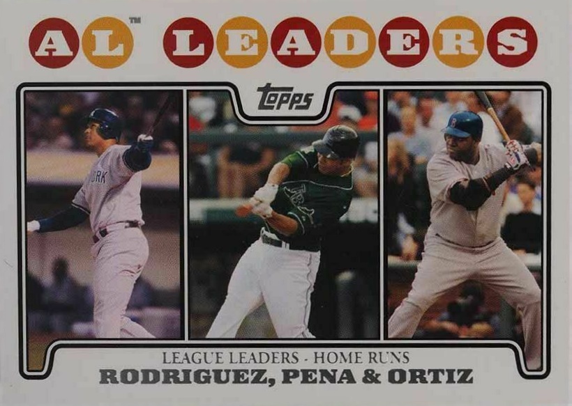 2008 Topps Alex Rodriguez/Carlos Pena/David Ortiz #61 Baseball Card