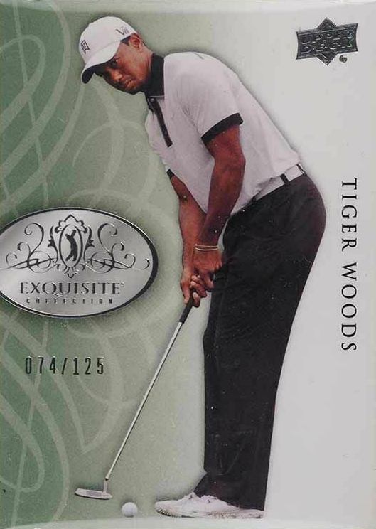 2014 Upper Deck Exquisite Collection  Tiger Woods #50 Golf Card