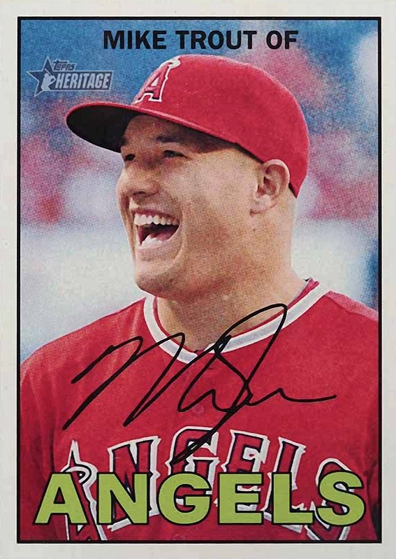 2016 Topps Heritage Mike Trout #500 Baseball Card