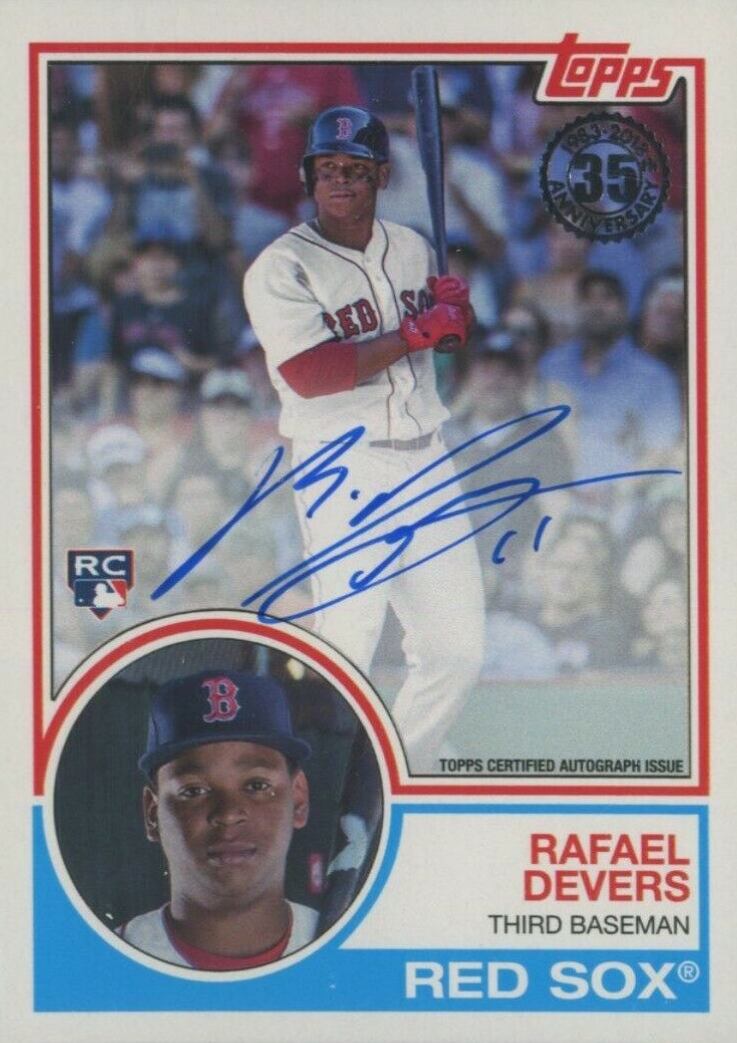 2018 Topps 1983 Topps Baseball Autographs Rafael Devers #RD Baseball Card