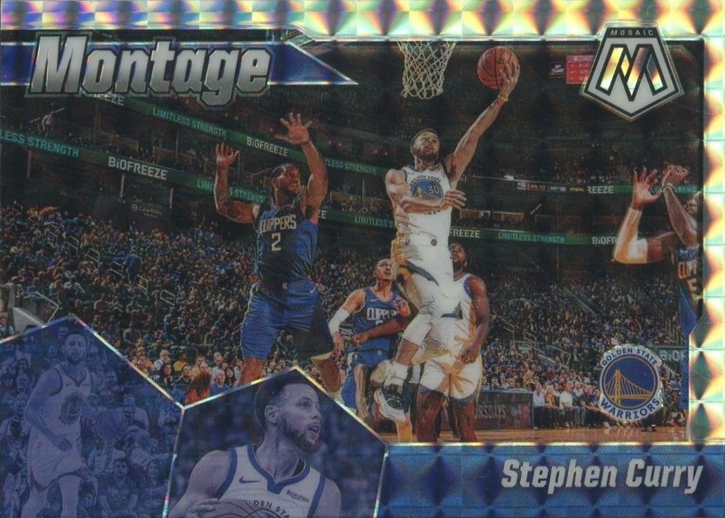 2019 Panini Mosaic Montage Stephen Curry #14 Basketball Card