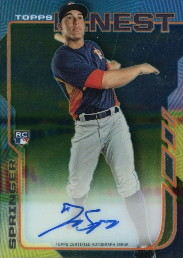 2014 Finest Rookie Autograph George Springer #RA-GS Baseball Card