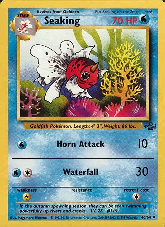 1999 Pokemon Jungle Seaking #46 TCG Card