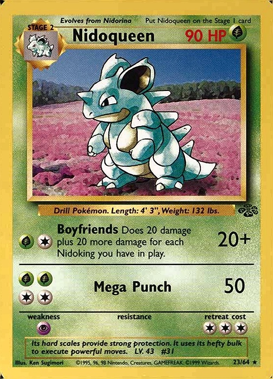 1999 Pokemon Jungle Nidoqueen #23 TCG Card
