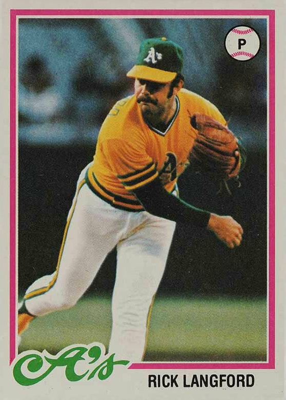 1978 Topps Rick Langford #327 Baseball Card