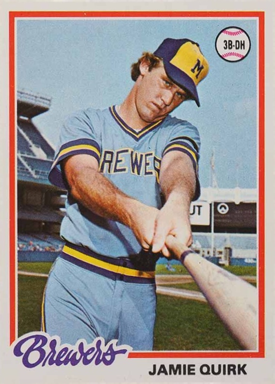 1978 Topps Jamie Quirk #95 Baseball Card