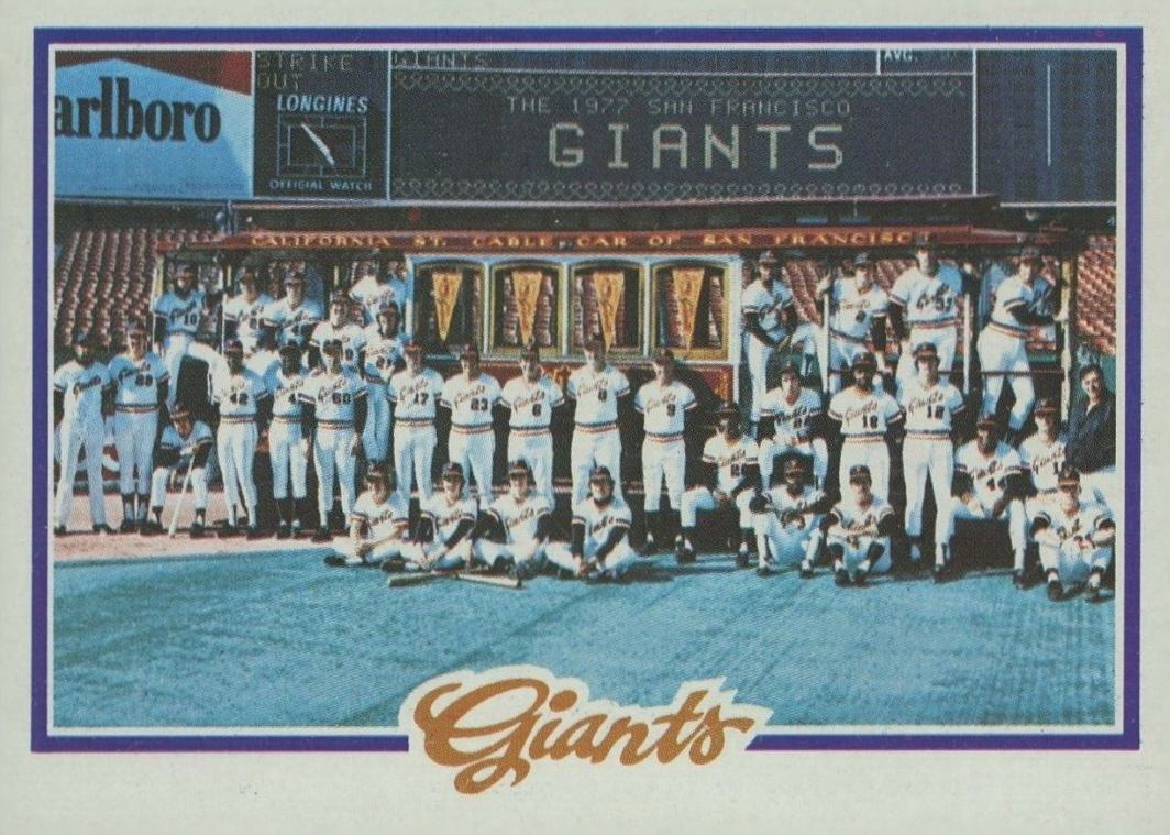 1978 Topps San Francisco Giants Team #82 Baseball Card