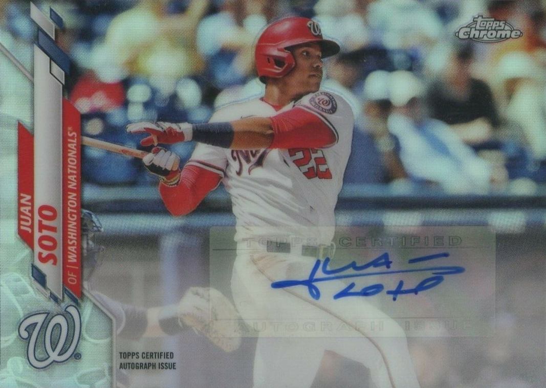 2020 Topps Chrome Update Autographs Juan Soto #JS Baseball Card