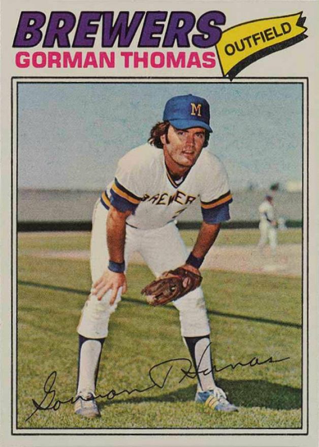 1977 Topps Gorman Thomas #439 Baseball Card