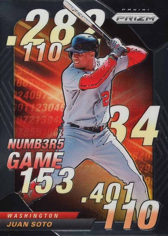 2020 Panini Prizm Numbers Game Juan Soto #NG1 Baseball Card