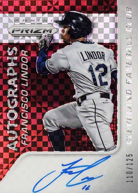 2015 Panini Prizm Autograph Prizms Francisco Lindor #36 Baseball Card