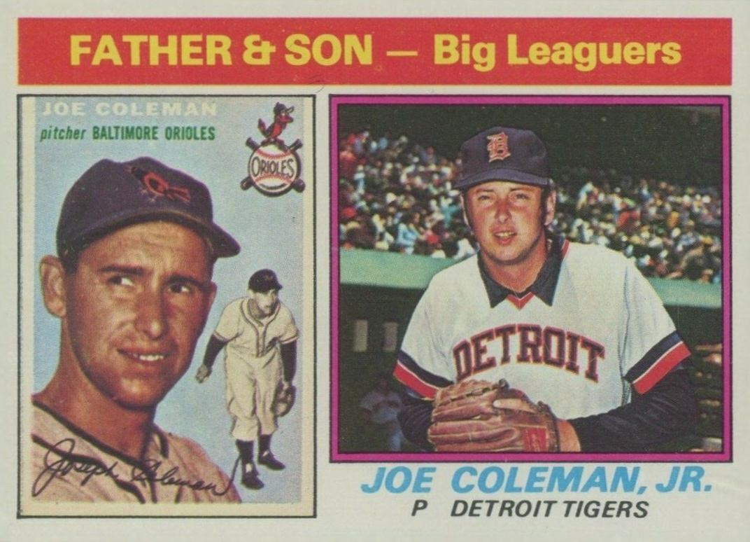 1976 Topps Father & Son Coleman #68 Baseball Card