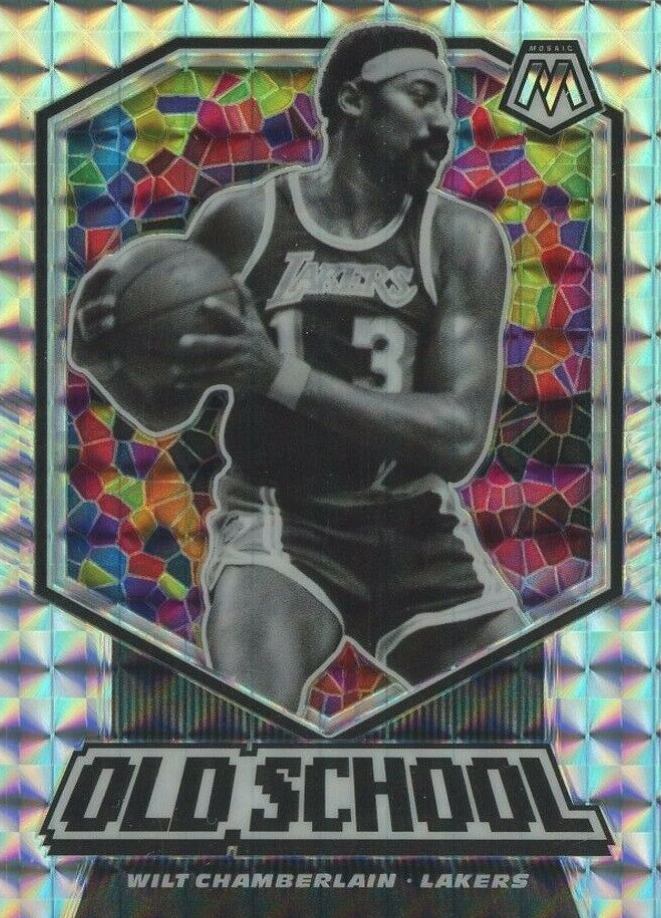 2019 Panini Mosaic Old School Wilt Chamberlain #18 Basketball Card