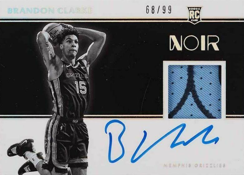 2019 Panini Noir Brandon Clarke #324 Basketball Card