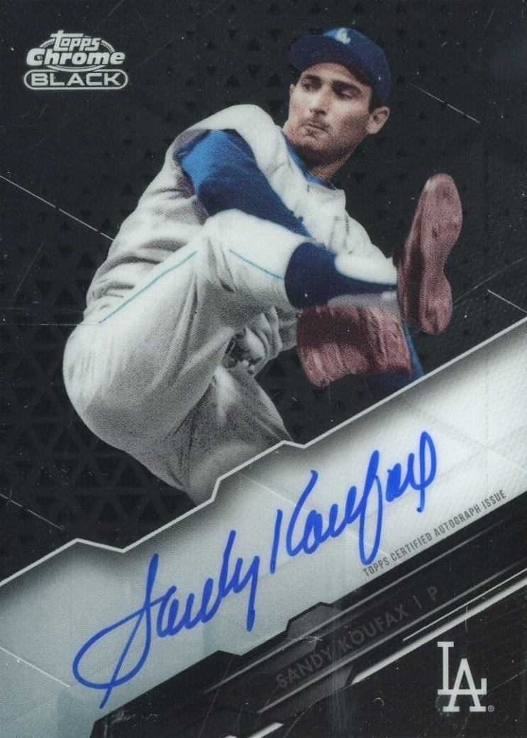 2020 Topps Chrome Black Autographs Sandy Koufax #SK Baseball Card