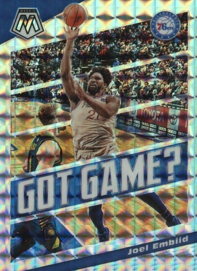 2019 Panini Mosaic Got Game Joel Embiid #22 Basketball Card
