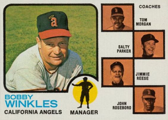 1973 Topps Topps Angels Manager/Coaches #421d Baseball Card