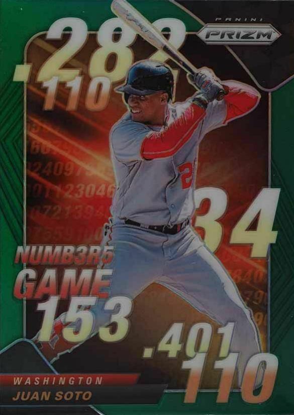 2020 Panini Prizm Numbers Game Juan Soto #NG1 Baseball Card