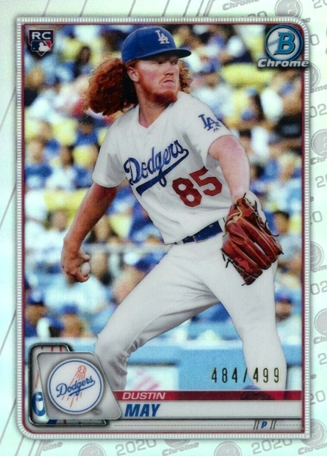 2020 Bowman Chrome Dustin May #96 Baseball Card