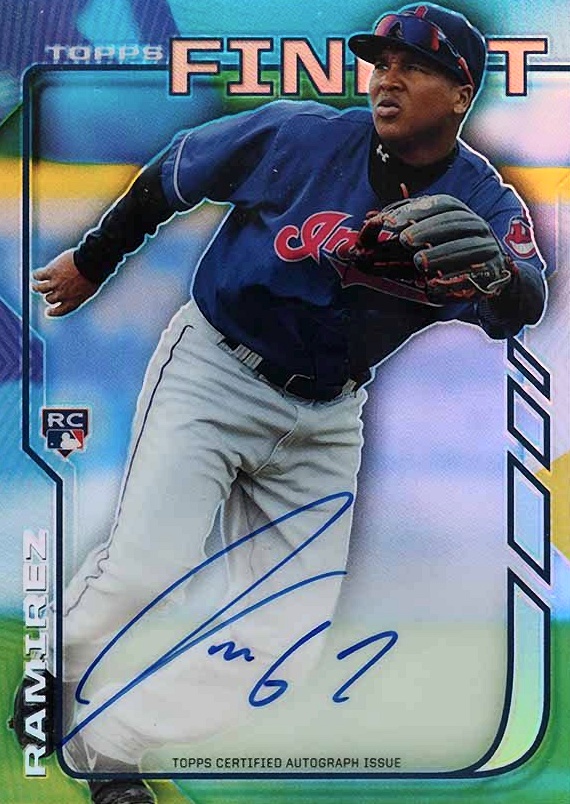 2014 Finest Rookie Autograph Jose Ramirez #RA-JR Baseball Card